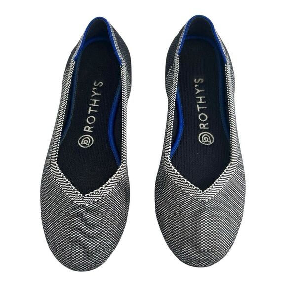 Rothy’s Womens Size 8 The Flat Grey Birdseye Round Toe Flats - Picture 3 of 10